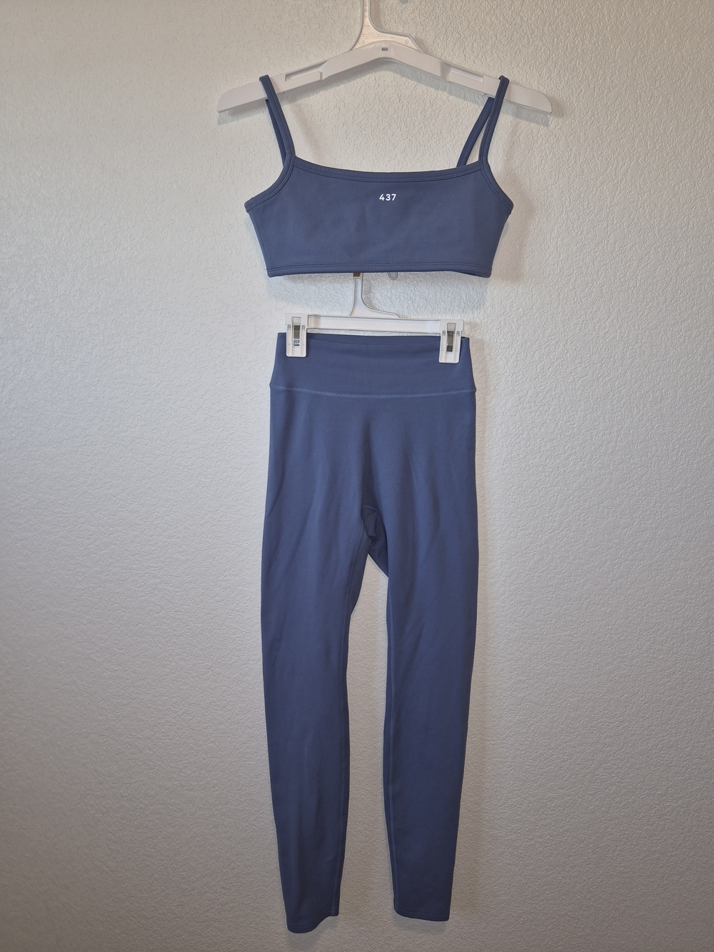 437 Slate Blue Active Set - Sports Bra & Leggings